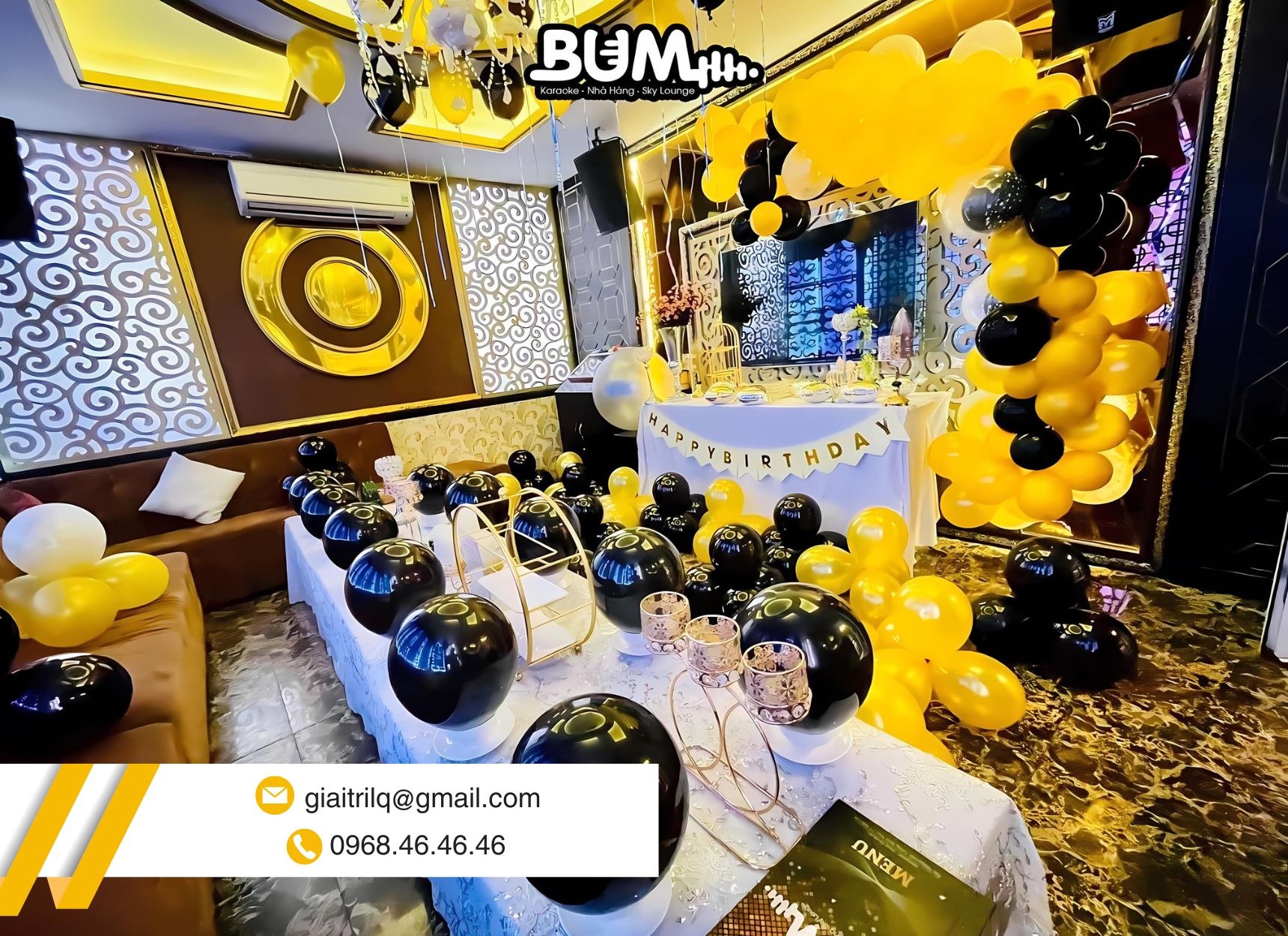 Mẫu trang trí tiệc sinh nhật tại phòng karaoke: Mẫu 4